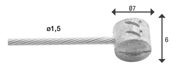 Elvedes Bremslitze ø1.5x2250mm
