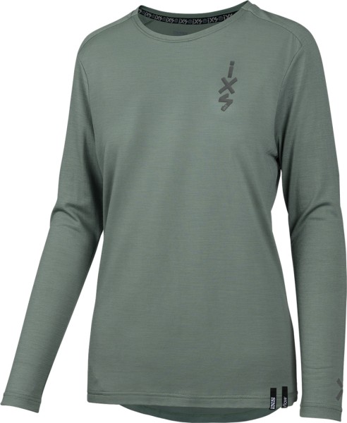iXS Damen Flow Merino Langarm Jersey sage 42