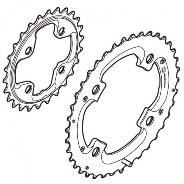 Shimano Kettenblatt XTR FC-M980 38 Zähne AH-Type