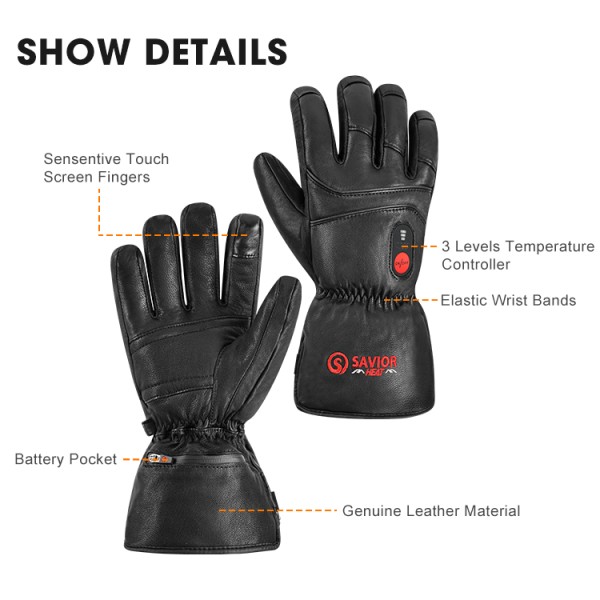 SAVIOR Wintersport Polar Leder Unisex Black