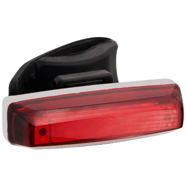 Rücklicht, COB LED, 3 Funktionen, bis 35 Lumen, USB Akku inside, inkl. Strech-Schnellspannverschluss