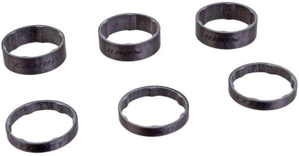Ritchey Steuersatz Spacer WCS Carbon, Set mit 3x5mm, 3x10mm, UD Matt