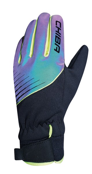 Chiba Kids Waterproof Gloves rainbow reflective/black, Gr.6