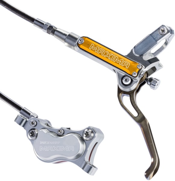 Trickstuff Bremsenset Maxima, silber, Postmount/Postmount, Stahlflex Carbon 6mm