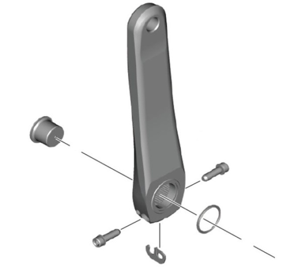 Shimano 105 Kurbel FC-R7100 links 165 mm