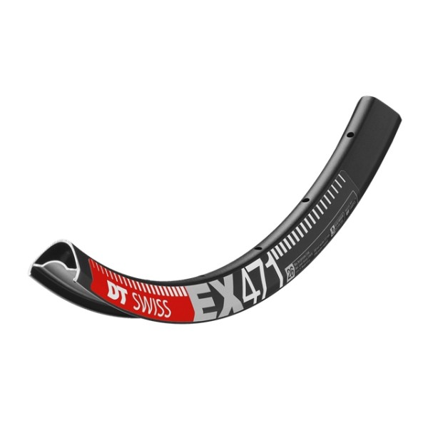 Felge 29" DT EX471 Disc 32L 32 Loch schwarz 530g- ETRTO (622x25)- Reifenbreite: 1.50 - 3.00"- ERD 60