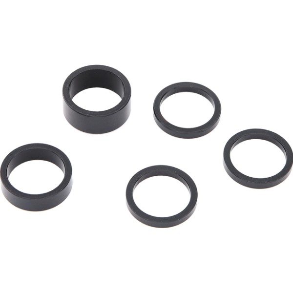 Contec Aluminium Spacer Set 1 1/8 Zoll Schwarz 5-teilig