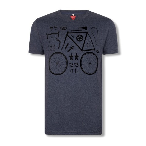 Le Patron La Bicyclette T-Shirt limoges bleu XL