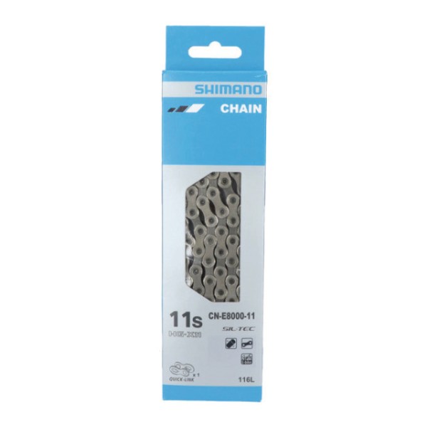 Shimano Kette für E-Bike CN-E8000-11 11-Gang 116 Glieder Quick-Link Box