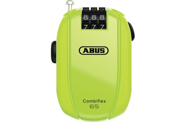 Abus Spezialschloss Combiflex StopOver 65 Code ohne Halter neon gelb
