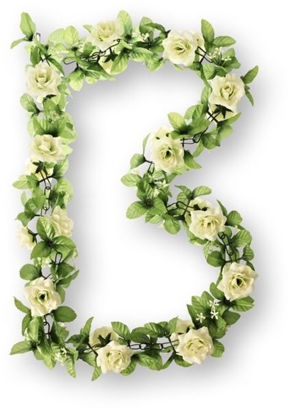 Basil Roses Flower Garland - Rosengirlande - weiss