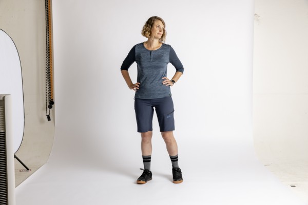 Women's Carve X 3/4 Henley storm-marine 38