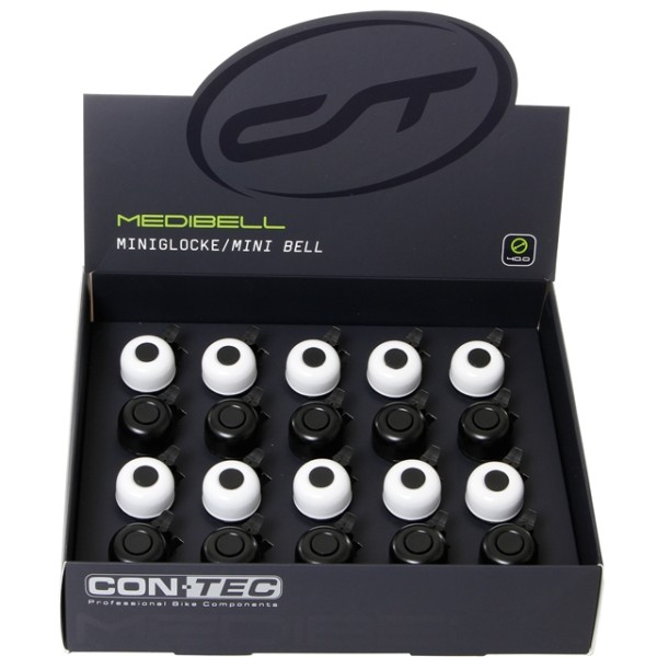 Contec Mini Bell Glocke 20er Set Schwarz Weiss Aluminium