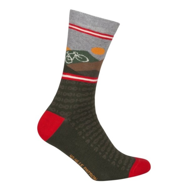 Le Patron Mountain Socks army green