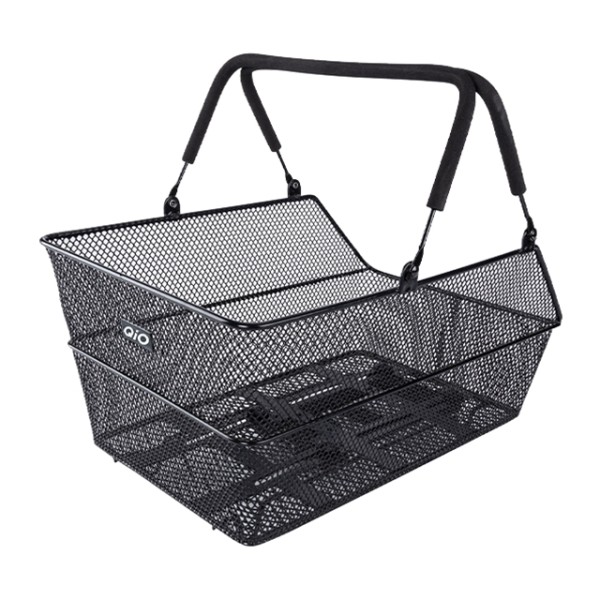 QiO-Bikes Martje Gepäckträgerkorb mit MIK Adapterplatte schwarz