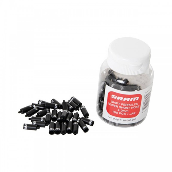 Sram Kabelendkappen 4mm super-short nose Qty 100 N/A