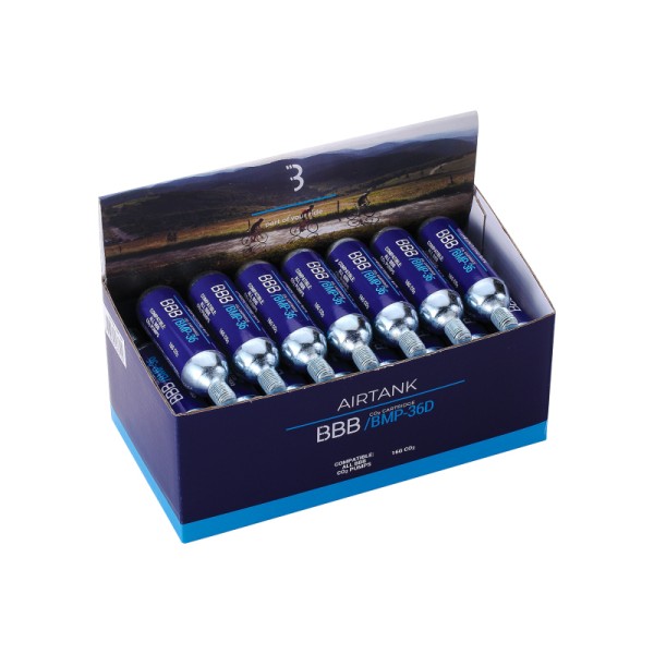 BBB Airtanks CO2 Kartuschen, Display Box 30Stk.