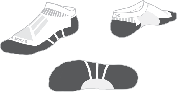 X-SOCKS Unisex Core Natural low cut arctic wite/pearl grey