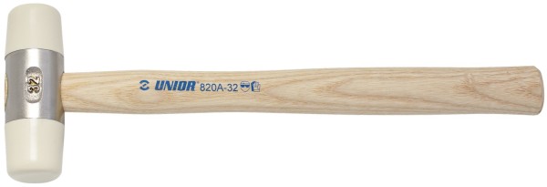 Unior Schonhammer mit Holzstiel und auswechselbaren Köpfen, Ø 32