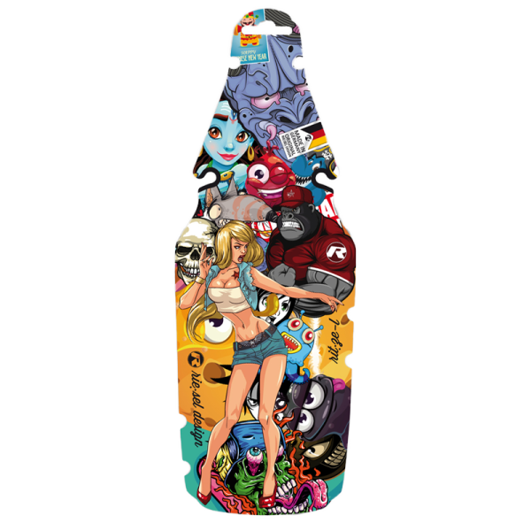 Spritzschutz, rit:ze L, Stickerbomb Bunt