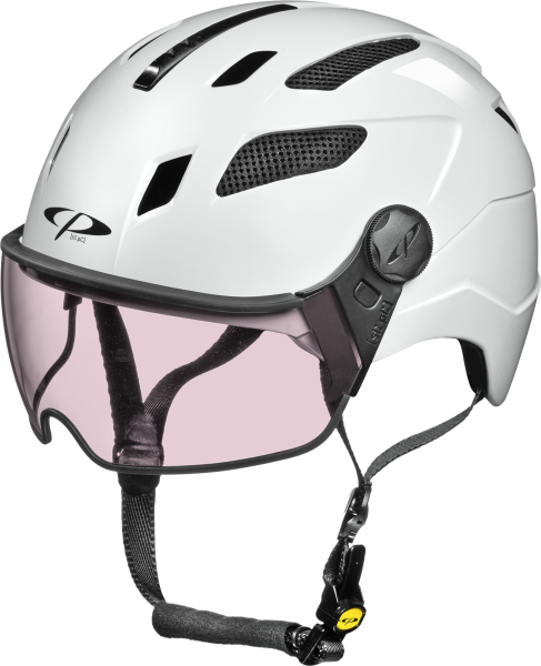 CP Bike CHIMAYO+ Urban Helmet visor vario white shiny 58-60