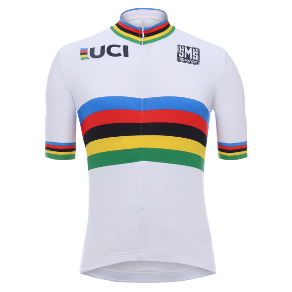 Kurzarmtrikot, UCI Rainbow World Champion, Herren, WEISS, S