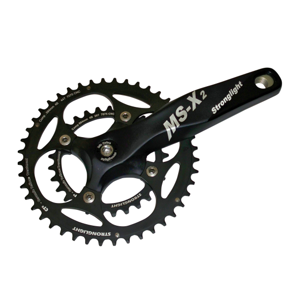 Stronglight Kurbelgarnitur, MEISTER X2, 42/29,CT2, black, 104-64,9 Speeds CSA,ALS