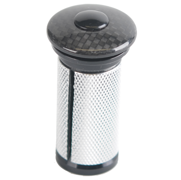 Ergotec Carbon Expander, 1 1/8" 3K Carbon Cap Plug High: 50mm Diameter: 23.2/23.5/24mm