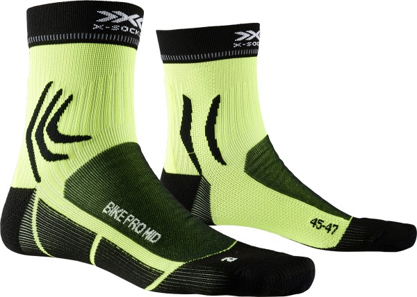 X-SOCKS Men Bike Pro mid opal black/phyton yellow