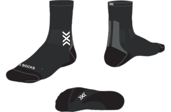 X-SOCKS Run Discover Merino Crew X black/light grey