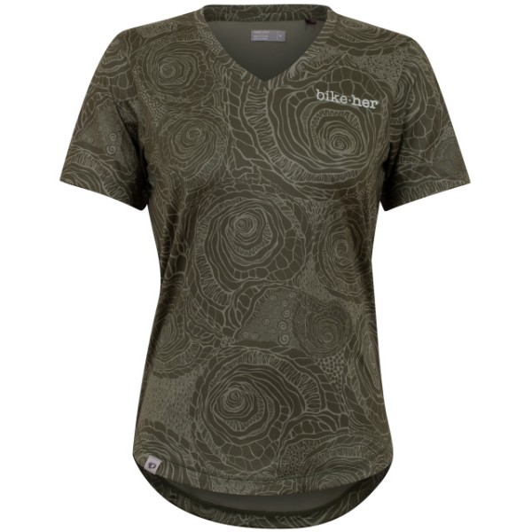 PEARL iZUMi W Midland GPHC TEE pale olive shell bikeher, M