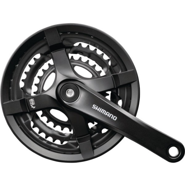 Shimano Kettenradgarnitur FC-TY501 4-kant 170 mm 48x38x28 Hosenschutz schwarz Bo