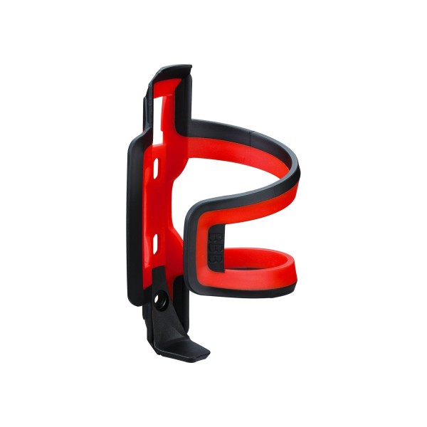 BBB Bidonhalter DualAttack schwarz-rot matt, Composite 42g, inkl. Inoxschrauben