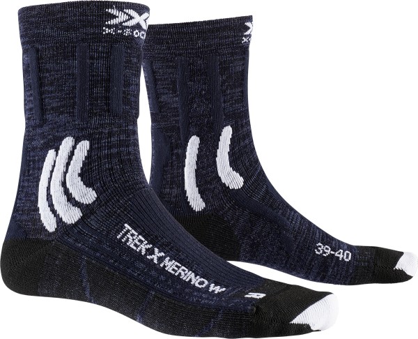 X-SOCKS Women Trek X Merino midnight blue/arctic white