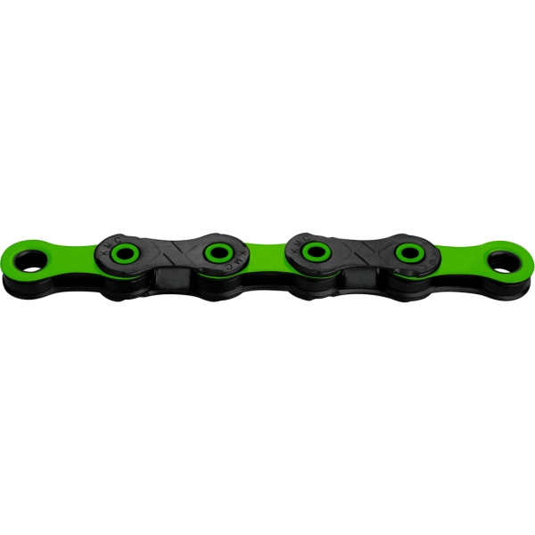 KMC Kette, X12 DLC, black/green, 126 Glieder