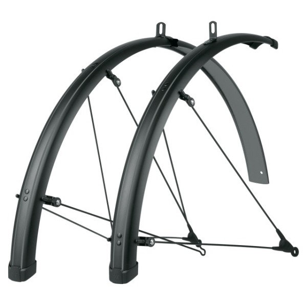 SKS Schutzblechgarnitur Bluemels Stripes Kunststoff 28" 45 mm schwarz matt