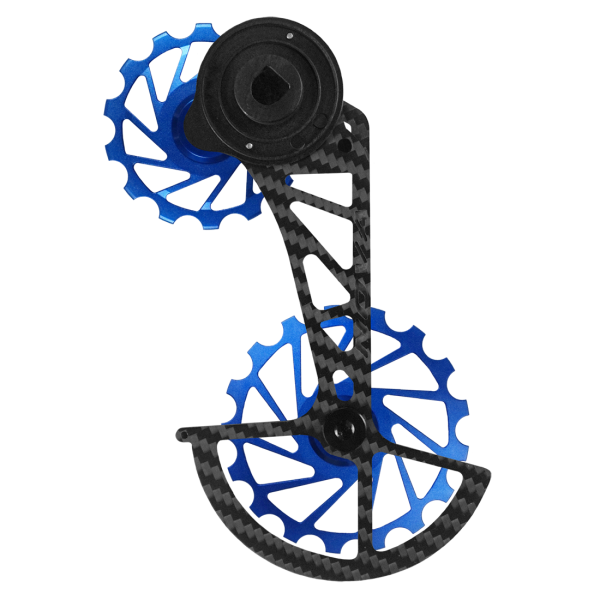Novaride Schaltkäfig Carbon/Ceramic Typ SRAM AXS Red/Force XPLR 12S blue