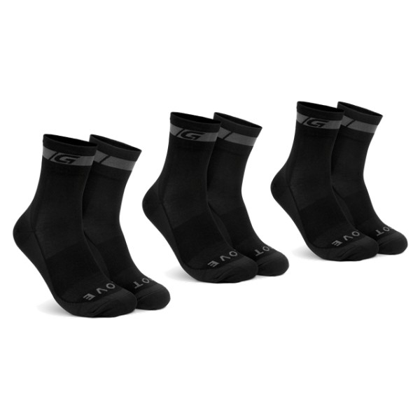 GGMerinoRegCutSocks3pcsSblack BlackS - (38-41)