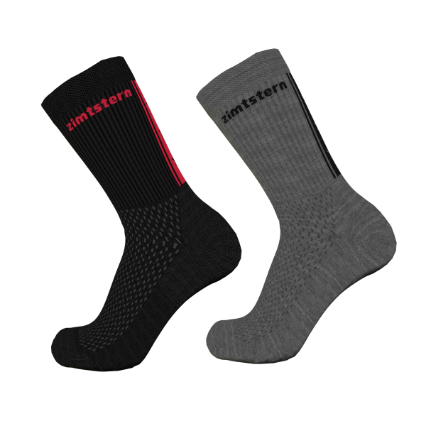Socken, StarsockZ MTB Basic, 2-Pack, Unisex, SCHWARZ MELANGE, 36-39