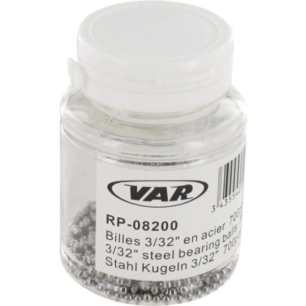 Var Stahlkugeln 1/8" (3.17mm) Fläschen à 400 Stk.