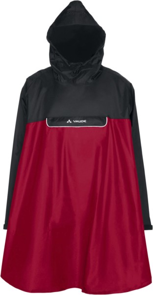 Vaude Valero Poncho red/black L