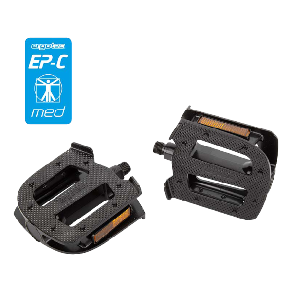 Ergotec Pedale Cargo 9mm Baron Steel bearing Aluminium BLACK