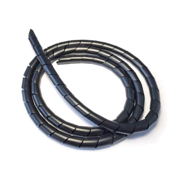 Spiralkabelhülle Ø 3 - 8 mm schwarz total 5 m