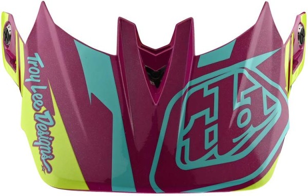 Troy Lee Designs D4 Helmet Visor, Slash Purple/Yellow