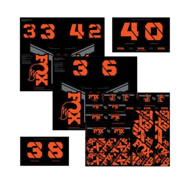 FOX Decal 21 Custom Fork & Shock factory orange
