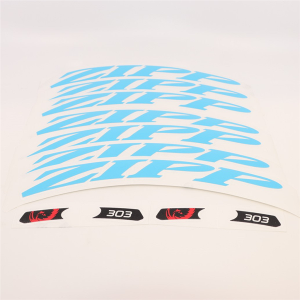 Wheel Decal Set Zipp 303 for one wheel matte blue