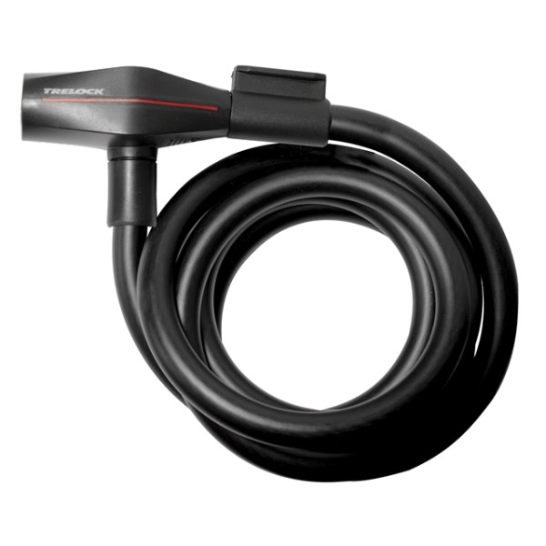 Trelock SK 415 Spiralkabelschloss Schwarz 180cm/15mm