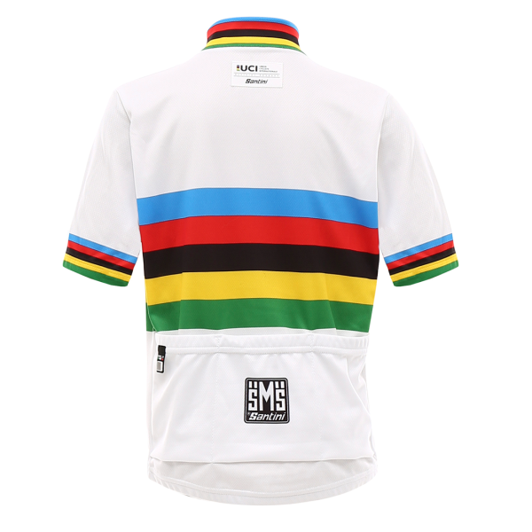 Kurzarmtrikot, UCI Rainbow World Champion, Kids, WEISS, 7/8Y