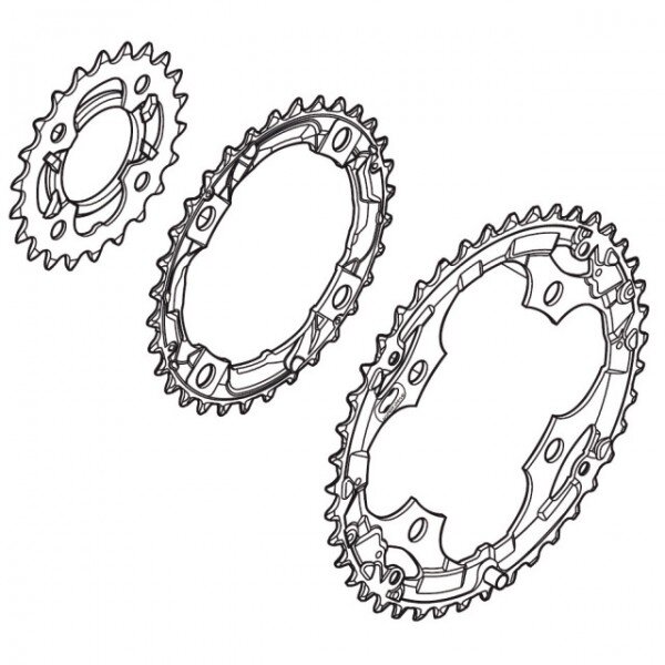 Shimano Kettenblatt Alivio FC-M410 32 Zähne silber