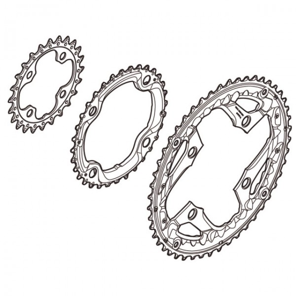 Shimano Kettenblatt Deore LX FC-T551 48 Zähne AL für Hosenschutz